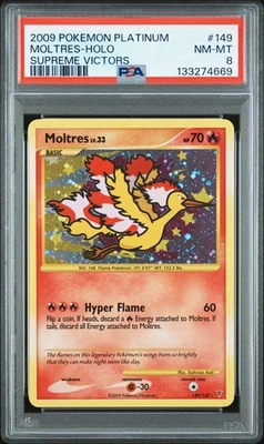 2009 POKEMON PLATINUM SUPREME VICTORS #149 MOLTRES-HOLO PSA 8 - Image 1 of 2