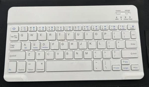 Bluetooth Keyboard for Tablets IPads w/charging cable works nice 9" X 5" White - Picture 1 of 6