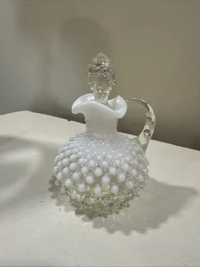 Fenton Opalescent Hobnail Cruet with Stopper READ - Picture 1 of 15