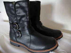 Damen Stiefeletten gefüttert * mit RV u. Profilsohle  *  Schwarz * Gr. 38 * NEU - Bild 1 von 14