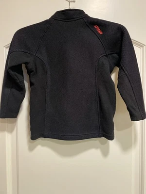 Jaqueta Spyder masculina malha canelada esqui 1/4 zíper pulôver preto tamanho 7/116 - Imagem 1 de 4