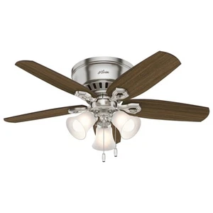 Hunter 42" Builder Low Profile Ceiling Fan 3 LED Lights & Pull Chain Traditional - Picture 1 of 3