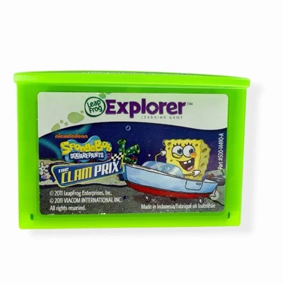 LeapFrog Leapster Explorer GS LeapPad SPONGEBOB SQUAREPANTS CLAM PRIX  Cartridge - Image 1 of 3