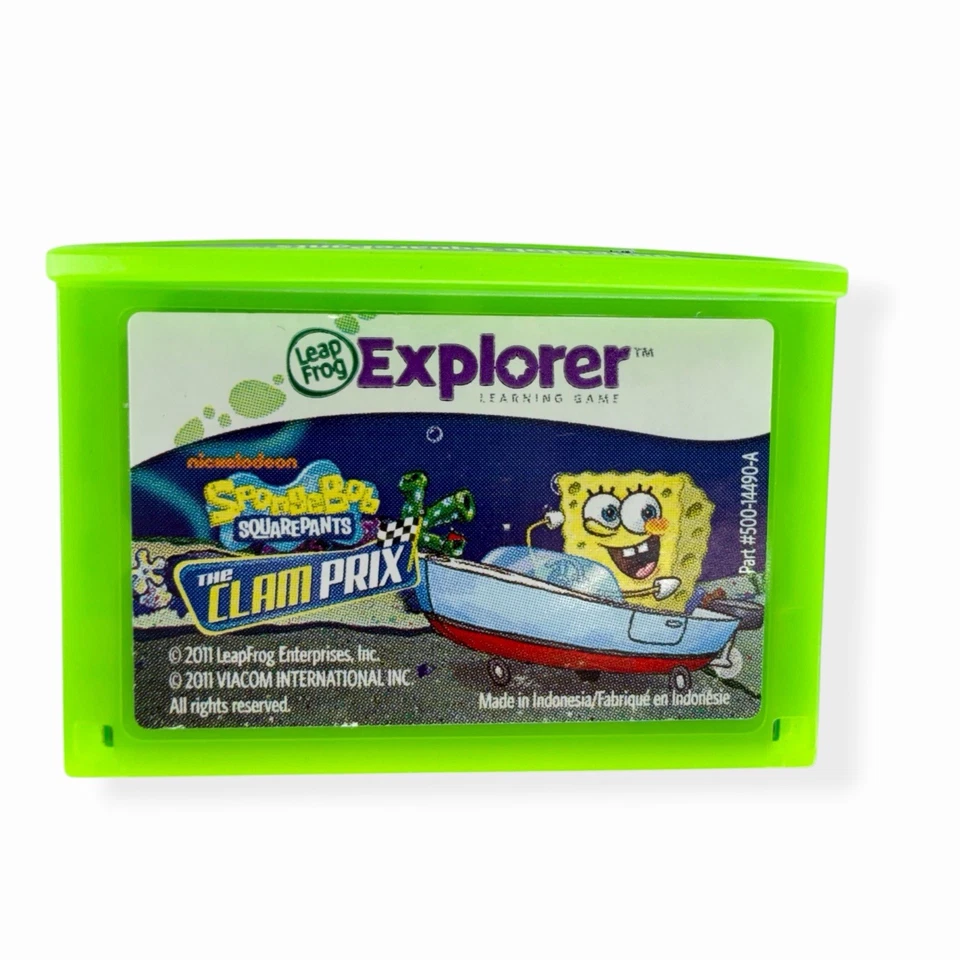 LeapFrog Leapster Explorer GS LeapPad SPONGEBOB SQUAREPANTS CLAM PRIX  Cartridge - Image 1 of 3