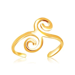 Anillo de dedo del pie con motivo de pergamino de oro amarillo de 14k - Imagen 1 de 1