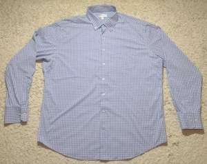 Peter Millar Button Down Hemd Herren XL blau rosa kariert Sommer bequem langarm - Bild 1 von 10