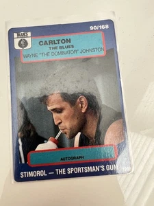 1990 AFL Stimorol Scanlens #90 Wayne Johnston Carlton - Foto 1 di 2