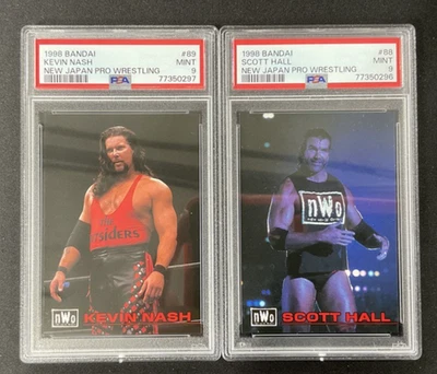 Bandai 1998 Nuevo Japón Kevin Nash Scott Hall Outsiders #88 89 PSA 9 Set Foto 1 de 2