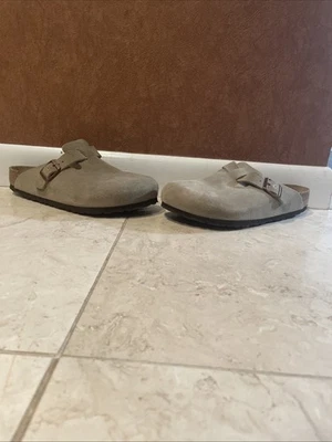 Birkenstock Unisex Boston Clogs Size W8/M6 Slip-On Leather Comfort Flat Buckle - Image 1 of 4