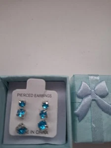 Womens Stud 3 Pk Earrings Turquoise. - Picture 1 of 3