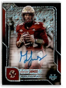 2025 Bowman Chrome U Grayson James schwarz Auto #02/10 Boston College - Bild 1 von 2