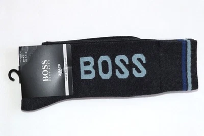 HUGO BOSS Socks, 2 Pairs, Mod. 2P RS Logo CC, Size 39 - 42 / US 6 - 9, Charcoal - Image 1 of 4
