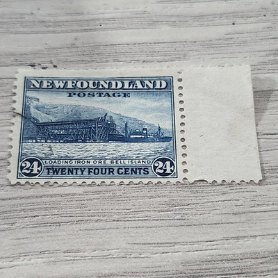 Newfoundland Scott # 264 24 cents Perf 12.5 Loading Ore, Bell Island Used - Image 1 of 2
