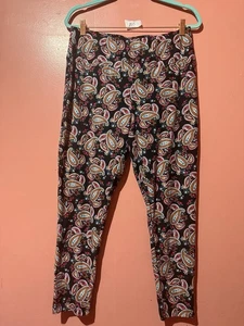 Terra Sky Damen Plus 1X 16W-18W Leggings schwarz Paisley Hose Unterteil - Bild 1 von 9