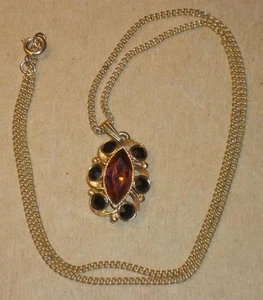 VINTAGE SARAH COVENTRY NECKLACE, PURPLE STONES - Picture 1 of 4