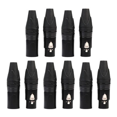 5 pairs XLR 3 Pin Male & Female MIC Snake Plug Audio Microphone Cable Connector - Image 1 of 4