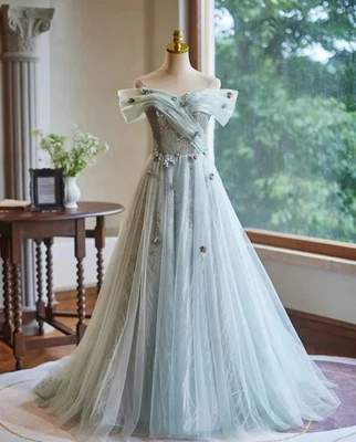 Elegante Vestido Sin Tirantes Línea A Encaje Largo Vestidos de Novia Verano Vestidos de Novia Foto 1 de 4