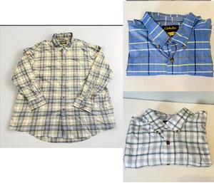 Cabela's Men's 4XL Long Sleeve Button Down Plaid Shirt Your choice - Picture 1 of 12