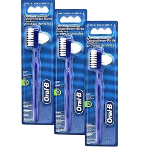 3x Cepillo de prótesis dental Oral-B | Limpieza de prótesis dental | Cepillo de dientes de prótesis - Imagen 1 de 5