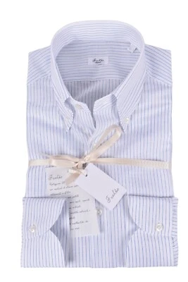 Camicia nuova FRALBO NAPOLI fatta a mano CARLO RIVA cotone lino 42 - 16 1/2 V... - Immagine 1 di 4