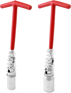 2PCS Universal Spark Plug Socket Wrench 5/8” & 13/16” T-Handle Swivel Tool - Picture 1 of 12