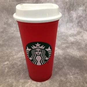 Starbucks Color Changing Reusable Hot Cup w/Lid 16 oz. - Never Used- Red - Picture 1 of 6