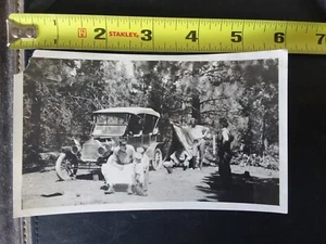 Vintage Campground Photo Unique Americana Snapshot Ephemera History Collectible - Picture 1 of 2