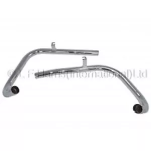 TUBOS DE ESCAPE TRIUMPH BONNEVILLE T120 TR6 1963-66 70-4716 70-4718 HECHO EN REINO UNIDO - Imagen 1 de 2