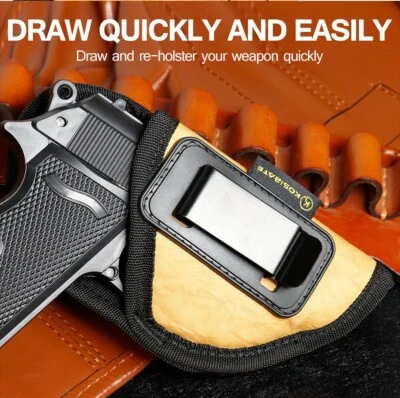 For SCCY CPX1 & CPX-2 9mm - IWB Concealed Carry Soft Eco PU Leather Gun Holster - Image 1 of 4