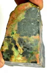 Natürlicher mexikanischer 1484 kt seltener Sonera Sonnenaufgang Chrysokoll Cuprit Edelstein grob - Bild 1 von 4