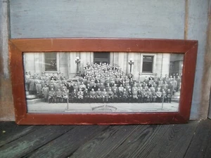 Vintage 1950 WILLIAMSPORT, PA CONSISTORY Group Photo Black&White Framed 22.5" l - Picture 1 of 20