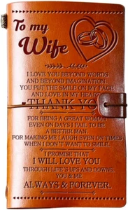 To My Wife - Leather Journal 140 Pages Birthday Anniversary Xmas Gifts For Her - Picture 1 of 6