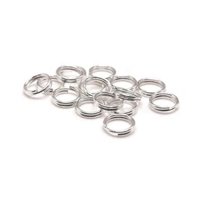 100, 500 or 1,000 BULK pcs 6mm Silver Plated Split Jump Rings-US Seller- SL765 - Picture 1 of 3