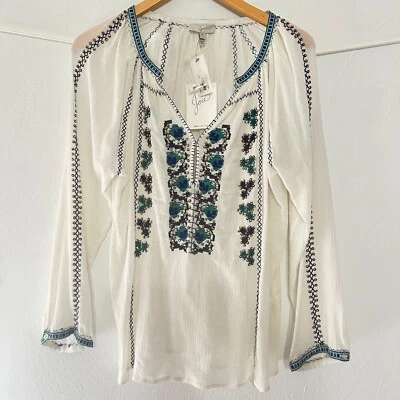 Top túnica Revolve Joie Chava bordado y adornado talla M boho cuentas Foto 1 de 4