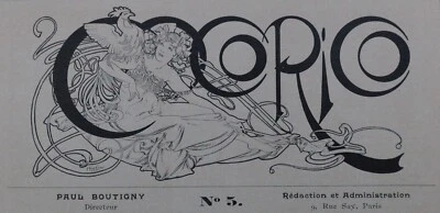 1898 COCORICO couverture  du n°5  MUCHA ROUBILLE Art Nouveau NO COPY - Photo 1/2