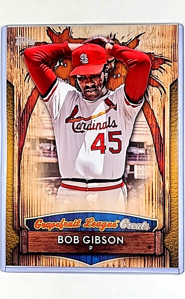 2019 Topps Grapefruit League Greats 5x7 #GLG-10 Bob Gibson /10 HOF Jumbo 7x5 - Image 1 of 3