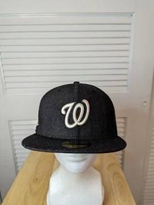 NWS Washington Nationals Dark Denim New Era 59fifty 7 1/8 MLB - Picture 1 of 11