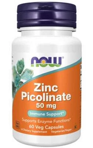 NOW Foods Zink Picolinat 50 mg Immun Support Kapsel - 60 Stück - Bild 1 von 1