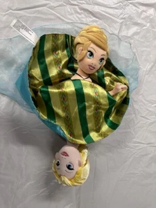 Disney Frozen Elsa & Anna 16" reversible flip plush doll Disney park washable - Picture 1 of 3