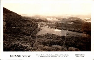 RPPC Postcard PA Juniata Township View From Grand View Point Hotel 1940s Z1 - Picture 1 of 2