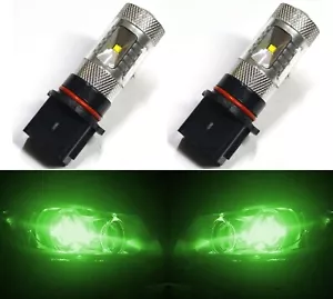 LED 30W 12278 PSX26W Green Two Bulbs Fog Light Replace Show Color Use Stock Fit - Picture 1 of 9