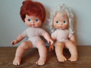 Strawberry Shortcake & Baby Apricot Blow Kiss Doll Lot of 2 Vintage 1982 Kenner