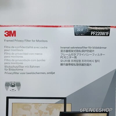 OB 3M PF220W1F Framed Privacy Filter for 12.1"x19.1" 16:10 Widescreen Monitor - Image 1 of 4