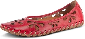 Spring Step Z7493* Red Leather Rayely Ballet Flat Shoes Size EU 39 US 8.5 M - Picture 1 of 6