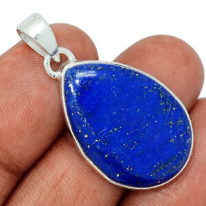 Natural Lapis Lazuli - Afghanisthan 925 Sterling Silver Pendant Jewelry CP18450