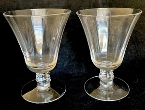 Vintage Fastoria Brille niedrig geriffelte Optik Panels Perlenstiel 4" 2er Set - UV Glow!! - Bild 1 von 5