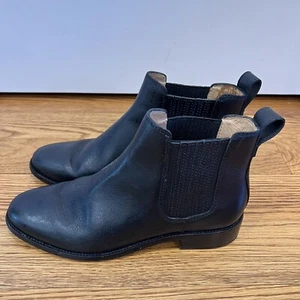 Madewell Chelsea Boots Black Leather Size 10 M - Picture 1 of 9