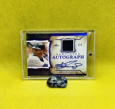 2020 Leaf In The Game Used Ken Griffey Jr Platinum GU Jersey Relic Auto #2/6