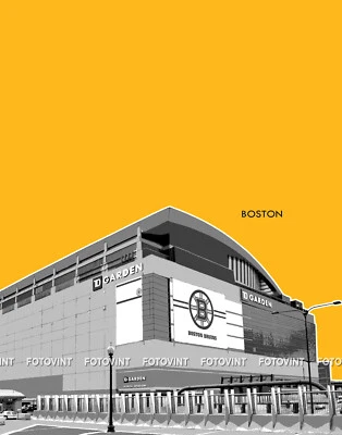 Imagen fotográfica HOCKEY Arena Skyline de Boston Bruins TD GARDEN - 8x10 11x14 16x20 Foto 1 de 4
