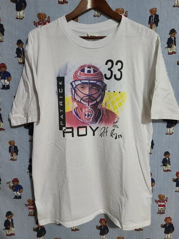 Vintage Montreal Canadiens Patrick Roy T-Shirt Size XL NHL Goalie Made Canada Cover